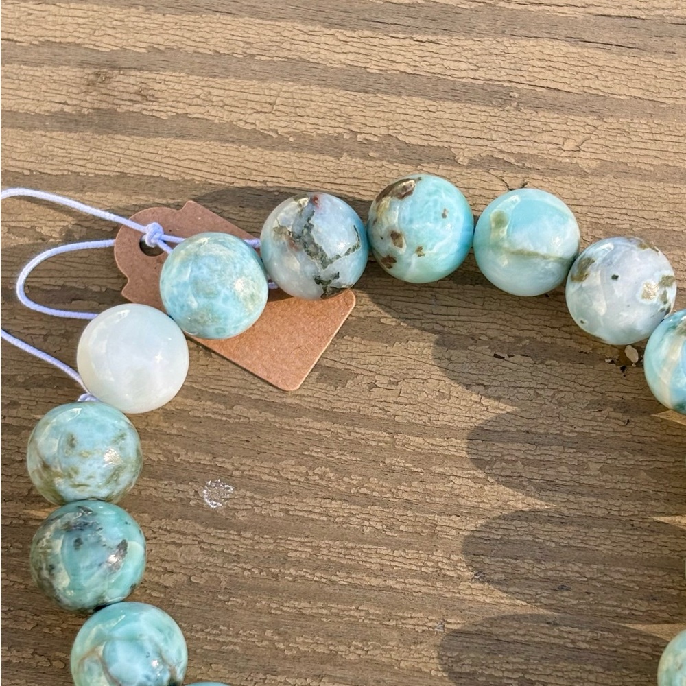 Exceptionally Stunning Genuine Larimar Bracelet Dominican Republic Gemstone